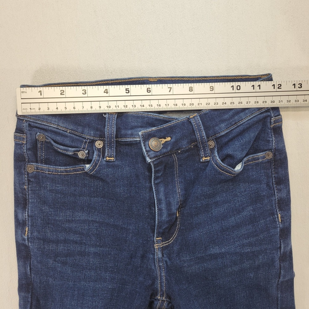 American Eagle Flare Jeans Womens 00 Super High Rise Stretch Dark Wash Denim - Picture 9 of 12